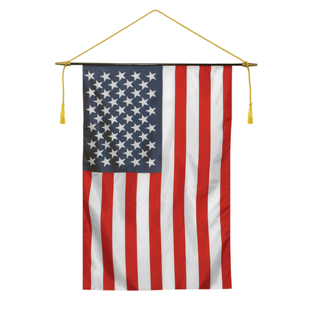 GLOBAL FLAGS UNLIMITED Classroom US Endura Gloss Flag Banner 24"x36" 200052